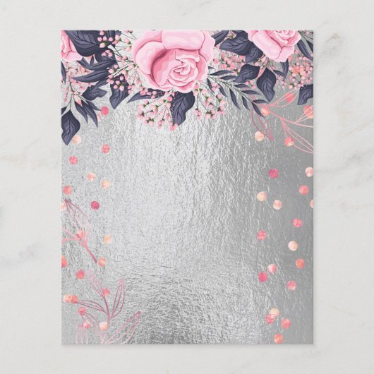 予算のかわいらしガーリーイベントまたはビジネステンプレート チラシ (正面)