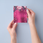 予算のかわいらしガーリーイベントまたはビジネステンプレート チラシ (手)