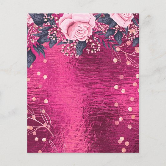 予算のかわいらしガーリーイベントまたはビジネステンプレート チラシ (正面)