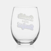 予算のないワイングラスを持つバディ ステムなしワイングラス (裏面)