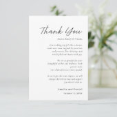 予算のエレガントな結婚式サンキューカード サンキューカード (スタンド正面)