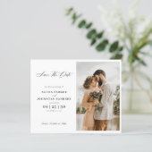 予算のエレガントスクリプト写真の結婚式の日付を保存 (スタンド正面)