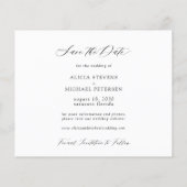 予算のエレガントスクリプト写真の結婚式の日付を保存 (裏面)