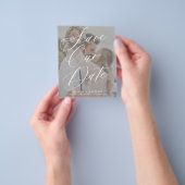 予算のエレガントスクリプト写真の結婚式の日付を保存 チラシ (手)