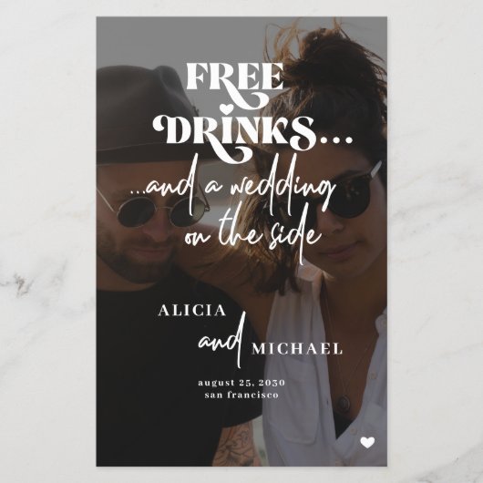 予算のカジュアル写真QR日付を保存 チラシ (正面)