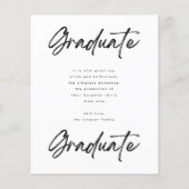 予算のカスタマイズ可能な卒業発表の写真 チラシ (裏面)