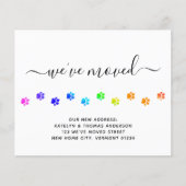 予算のカラフル前足の印刷の移動アナウンス (正面)