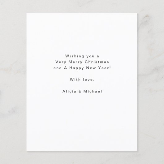 予算のクリスマス結婚休暇の発表 (裏面)