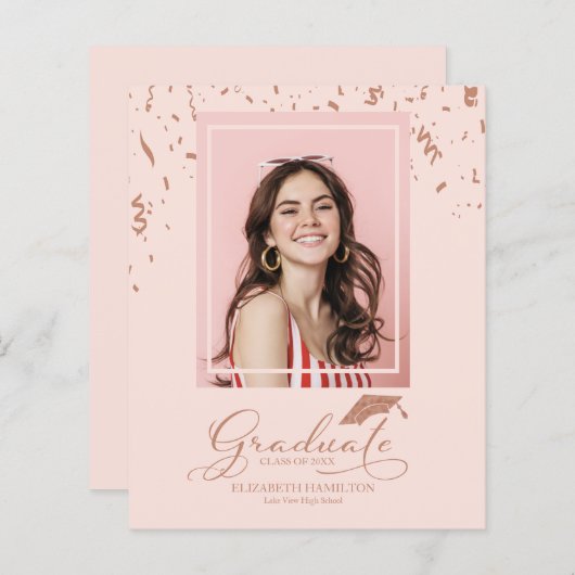 予算のグラード発表の写真カード (正面/裏面)