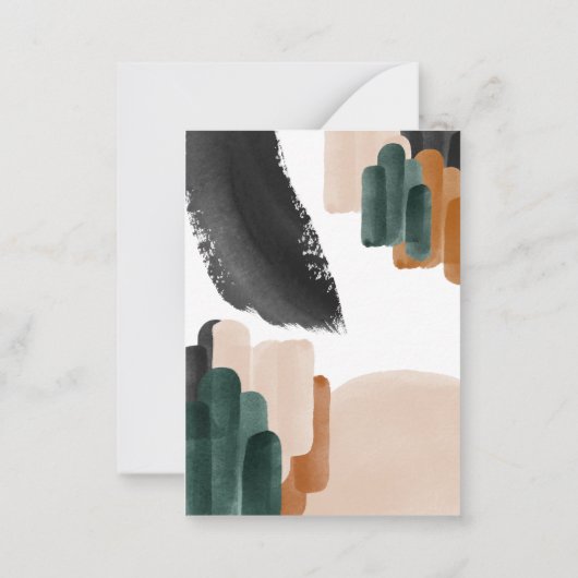 予算のグリーンウォーター色の赤ちゃんシャワーの招待状 ノートカード (裏面)