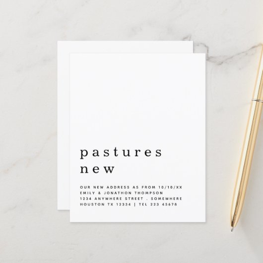 予算のコンテンポラリー新しい住所詳細 (正面/裏面インサイチュ)