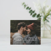 予算のシンプルスクリプト写真の結婚式の日付を保存 (スタンド正面)