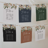 予算のトロピカルエレガントな結婚式のテーブルのシーティングプラン