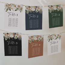 予算のトロピカルエレガントな結婚式のテーブルのシーティングプラン