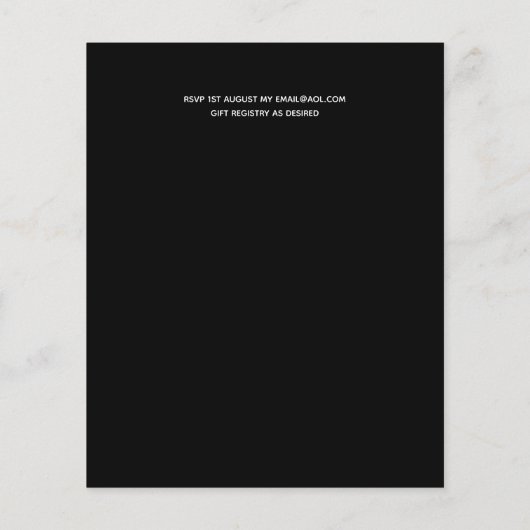 予算のドライブバイ結婚式の招待 – 漫画のカップル (裏面)