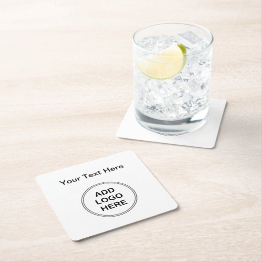 予算のフレンドリーなロゴの飲み物用コースター スクエアペーパーコースター (インサイチュ)