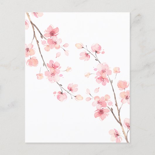 予算のブライダルシャワー招待状。 チラシ (裏面)