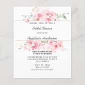 予算のブライダルシャワー招待状。 チラシ (正面)