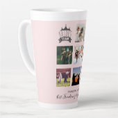 予算のブライドメイドギフト写真コラージュ引用文BFF カフェラテマグ (左アングル)