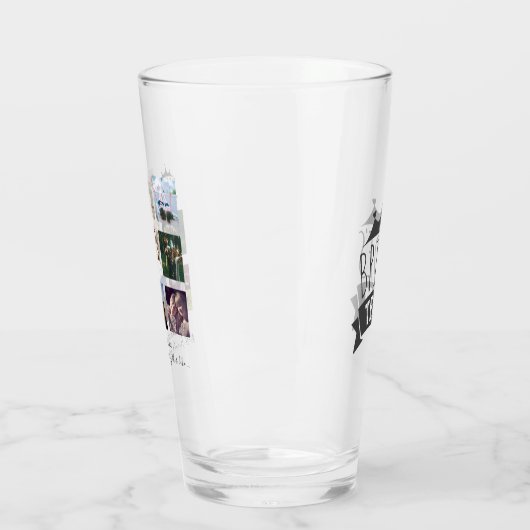 予算のブライドメイドギフト写真コラージュ引用文BFF タンブラーグラス (左)