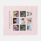 予算のブライドメイドギフト写真コラージュ引用文BFF フリースブランケット (正面(横))