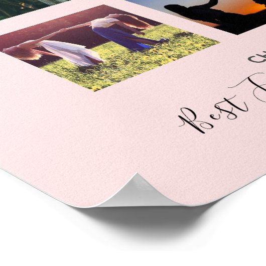 予算のブライドメイドギフト写真コラージュ引用文BFF ポスター (角)