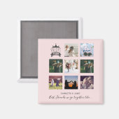 予算のブライドメイドギフト写真コラージュ引用文BFF マグネット (正面/裏面)