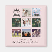 予算のブライドメイドギフト写真コラージュ引用文BFF マグネット (正面)