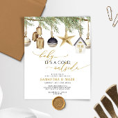 予算のベビーそれは冷たい屋外シャワー招待状である