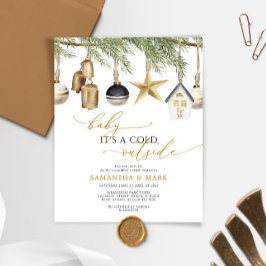 予算のベビーそれは冷たい屋外シャワー招待状である