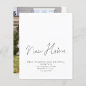 予算のミニマリストスクリプトの新しいホームアドレス (正面/裏面)