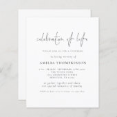 予算のミニマルなスクリプトお祝い (正面/裏面)