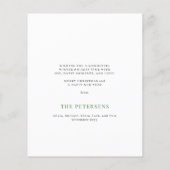 予算のミニマルなハッピーホリデーのグリーティングカード (裏面)