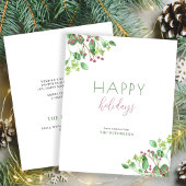 予算のミニマルなハッピーホリデーのグリーティングカード