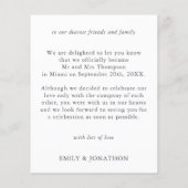 予算のミニマルな駆け落ち写真発表 (裏面)