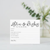 予算のミニマルアドバイス結婚ウィッシュカード (スタンド正面)