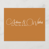 予算のミニマルアドバイス結婚ウィッシュカード (裏面)