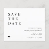 予算のミニマルモダンリストの結婚式の日付を保存 チラシ (正面)