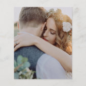 予算のミニマル化 | 2枚のフォト結婚式招待状 チラシ (裏面)