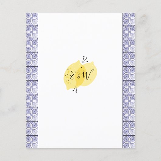 予算のメイン絞りタイルブライダルシャワー招待 (裏面)