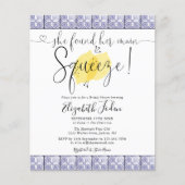 予算のメイン絞りタイルブライダルシャワー招待 (正面)