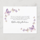 予算のメモリアルサンキューカード |蝶 (正面)