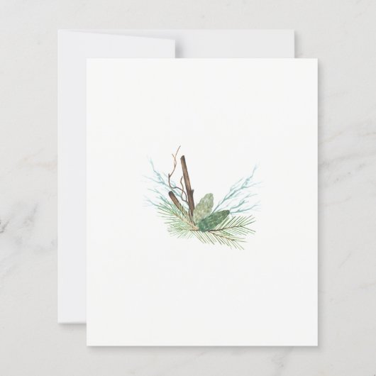 予算のモダンクリスマスオープンハウスへの招待 (裏面)