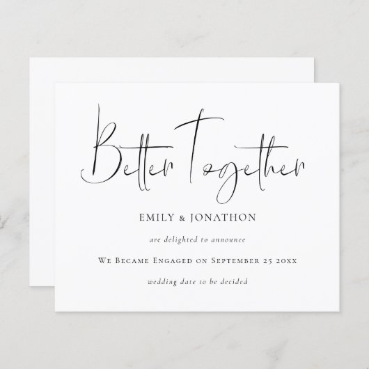 予算の一括調整婚約発表 (正面/裏面)