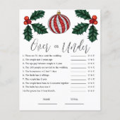 予算の上または下のクリスマスブライダルゲーム (正面)