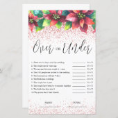 予算の上または下のクリスマスブライダルゲーム (正面/裏面)