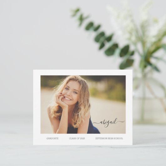 予算の上級モダン写真GRAD発表 ポストカード (スタンド正面)