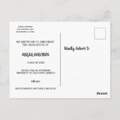 予算の上級モダン写真GRAD発表 ポストカード (裏面)