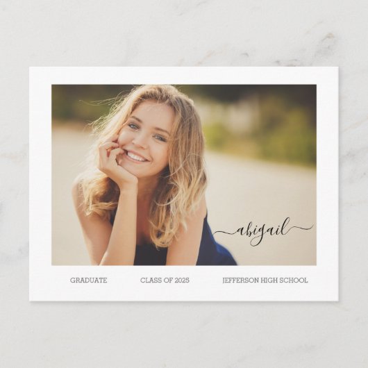 予算の上級モダン写真GRAD発表 ポストカード (正面)