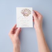 予算の下の海の真珠のベビーシャワー招待状 チラシ (手)